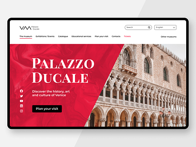 Palazzo Ducale Museum Website branding concept design italy museum ui we web web design website website design