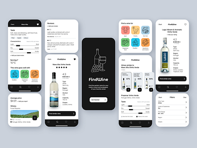 FindWine. Mobile App Interface.
