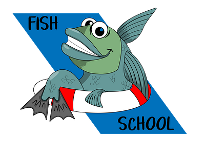 Flying Fish branding design illustration logo vector website