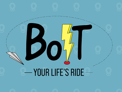 Bolt ride sharing branding design illustration logo minimal vector