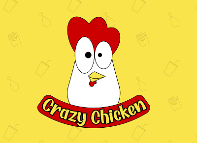 Crazychicken branding design flat icon illustration illustrator logo mascotlogo minimal vector