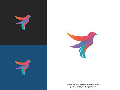 Sparrow Logo bird logo colored bird logo elegant bird sparrow logo vector logo