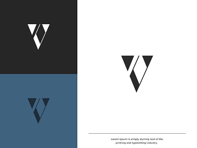 Letter V Logo letter v letter v logo negative space v logo