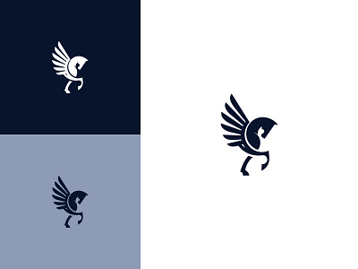 Pegasus Logo shillhouette vector animal