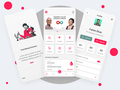 Blood Donor App Concept 2021 trend app app design blood donation design figma mobile app ui uidesign uiux ux