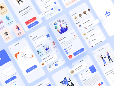 Shikhbo - Online Course App UI Kit app app design branding figma mobile app ui uiux