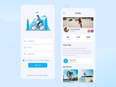 Shredseek mountain bikers UI