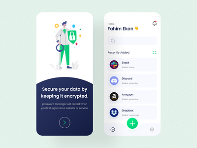 Password Manager App UI app design branding mobile app ui uidesign uiux