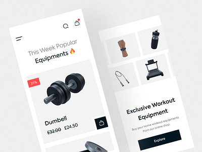 Workout Equipment Shop Concept