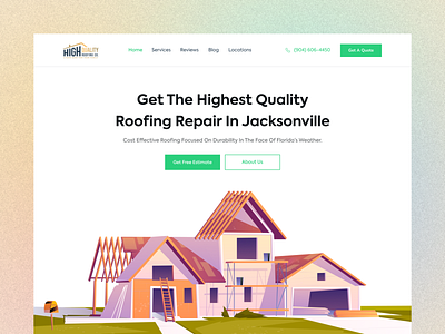 Roofing Repair Web Header graphic design ui uidesign uiux web