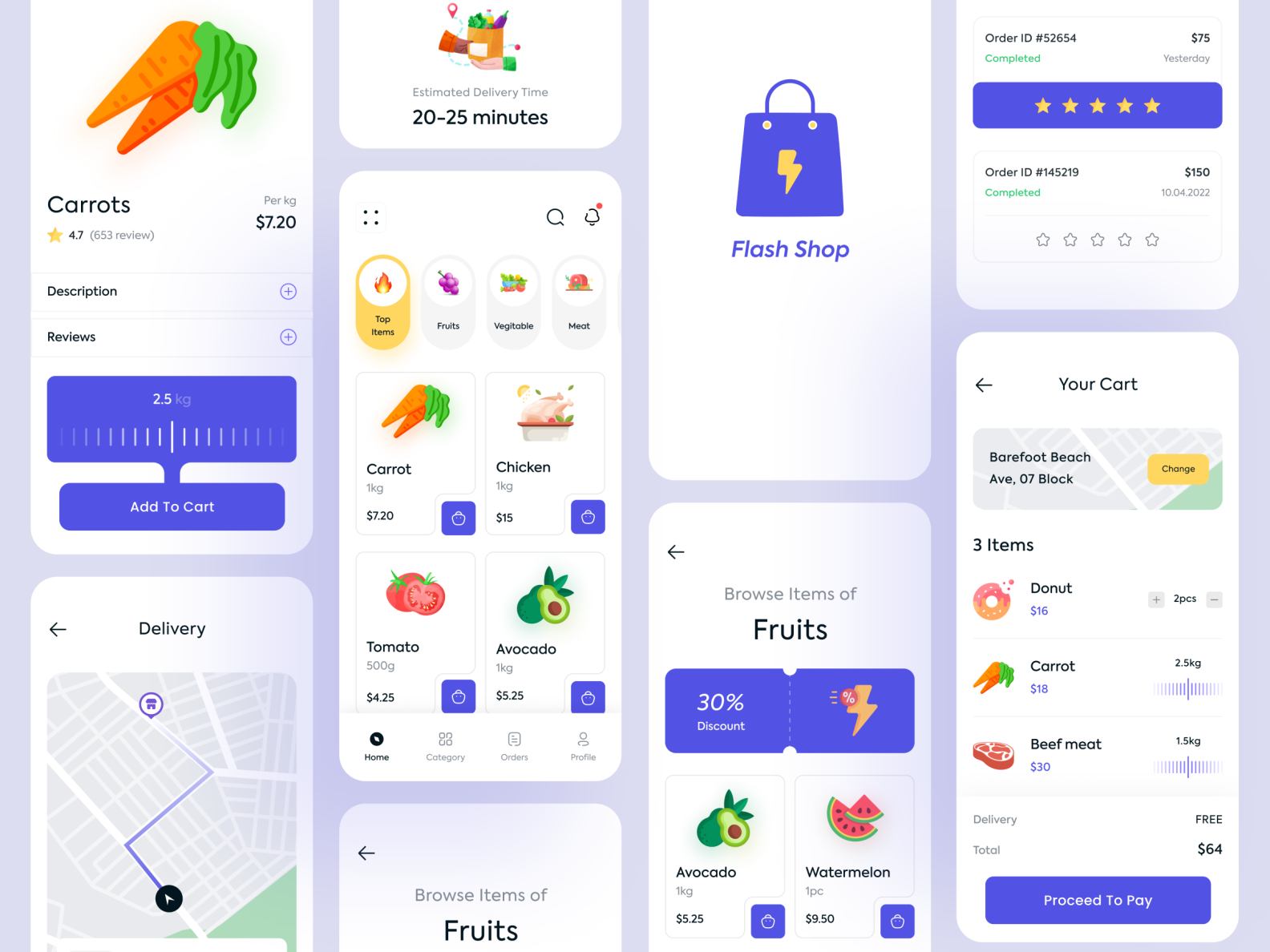 Flash Shop - Grocery App Concept by Fahim Ekan on Dribbble