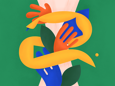 A Snake art composition design flat illustration illustrator logo texture ui vector