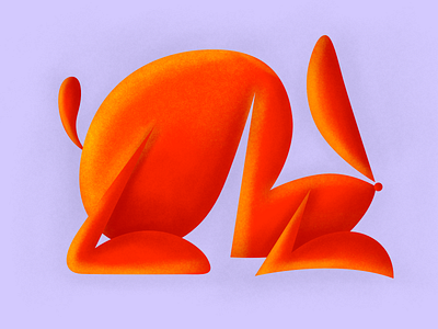 The Rabbit art composition design flat illustration illustrator logo texture vector