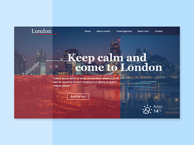 London Travel Website adobe photoshop adobe xd app branding template design theme travel website ui web website design