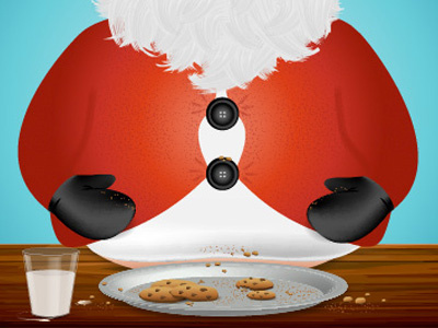 Jolly christmas cookies holiday illustration santa