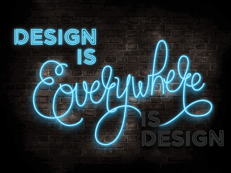Design Is Everywhere. Everywhere Is Design design lettering playoff rebound shopify type typography