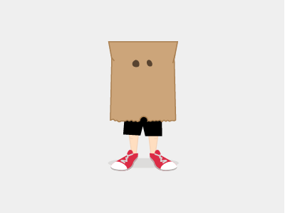 Daily Draw – Day 3: Bagboy character daily draw daily illustration illustration illustration challenge paper bag shoes