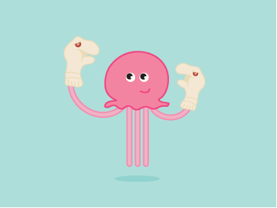 Daily Draw – Day 5: Jelly puppets! daily draw eyes girl illustration illustration challenge jellyfish lips pink sock sock puppet