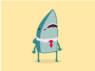 Daily Draw – Day 7: Sir Shark character daily draw illustration illustration challenge shark tie