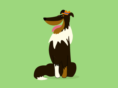 Daily Draw – Day 14: Collie collie dog halloween hat illustration line art trick or treat