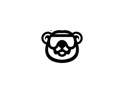 Scientist bear mascot logo art branding design icon illustration illustrator logo minimal vector