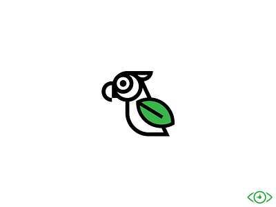 Parrot + Leaf Logo 2d app art brand branding branding design clean design designer flat graphic design icon illustraion illustration illustrations illustrator logo minimal vector