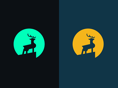 Deer. left or right? 2d art branding deer design icon illustration illustrator logo minimal vector