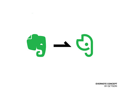 Evernote art branding design elephant elephant logo evernote icon illustration illustrator logo minimal ui vector