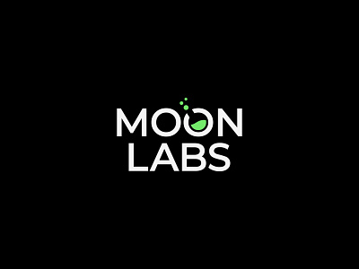 MoonLabs branding design illustration illustrator lab labs logo minimal moon typography vector