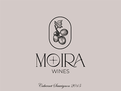 Moira Wines branding design grapes illustration illustrator logo minimal vector wine wines