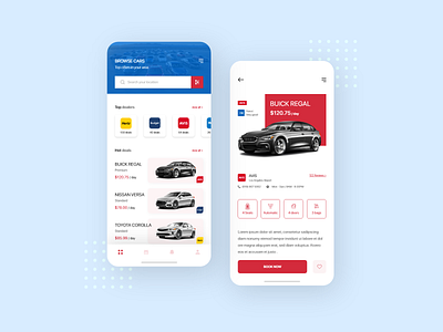 Car Rent Mobile App car design flat illustration logo mobile ui rent vector