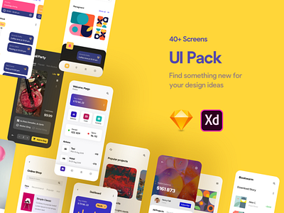 UI Pack adobe xd app branding design figma flat illustration sketch ui uidesign vector