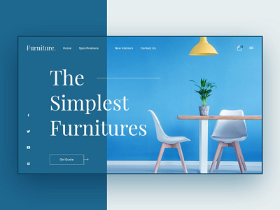 Furniture - Hero Header adobe xd furniture hero header web design