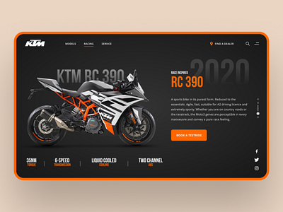 Motorcycle Website adobe photoshop figma landing motorcycle website website design