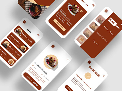 BLARKPAN APP app design newbie pancakes restaurant app sample ui design ui designer uiux