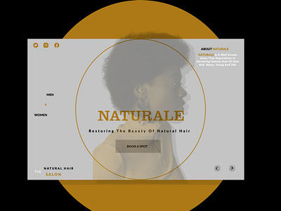 Naturale 3 design duotone hair hair salon hairstyle natural newbie sample ui ui design ui designer uiux