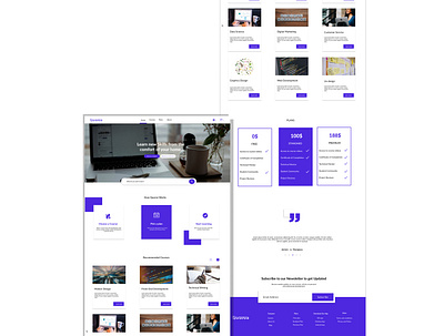 QOURSE - ELearning Landing page design landing page newbie sample ui ui design uiux