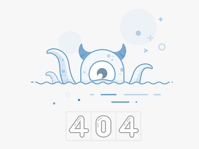 404 no found 404 monster outline