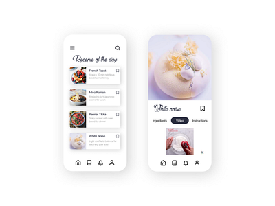 Recipie App DailyUI #40 app app design challenge dailyui design dribbble dribbble best shot figma figmadesign mobile app mobile ui recipe recipe app ui ui ux ui ux profile dailyui uiux ux web webdesign