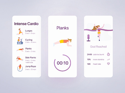 Workout tracker app UI dailyui #41
