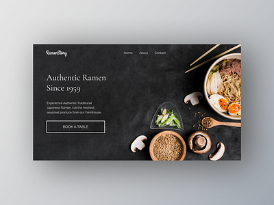 Ramen Restaurant Landing page dailyui design dribbble best shot figma ladning page restaurant restaurant branding restaurant landing page ui ui ux profile dailyui uiux ux web webdesign