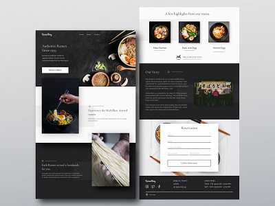 Ramen Restaurant Landing Page dailyui design figma homepage landing page design landingpage ui ui ux profile dailyui uidesign uiux ux web web design webdesign website