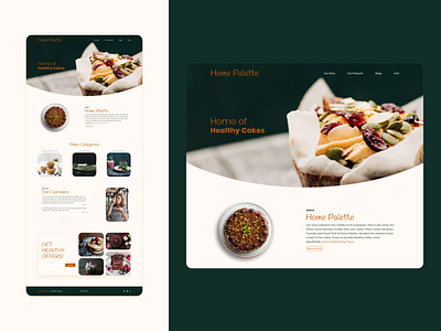 Home made cakes-Startup-Website adobe xd cake shop design dribbble ui ux uiux uiuxdesign web design website