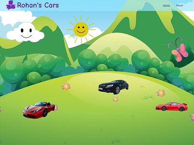 Rohan's Cars - Concept Kids Website animation logo web website design