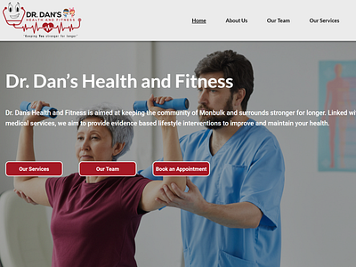 Website Design - Dr. Dan's Health and Fitness - Medical Centre webflow website design