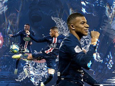 Football Designs - Mbappe colours creative design design art designer designers football football app football club footballer kashane smith ligue 1 mbappe paris psg soccer sports