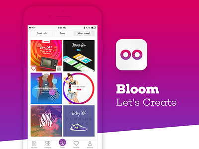 Bloom application application interaction ios ui