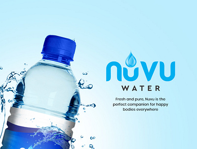 Nuvu Water branding design illustration logo logodesign typography