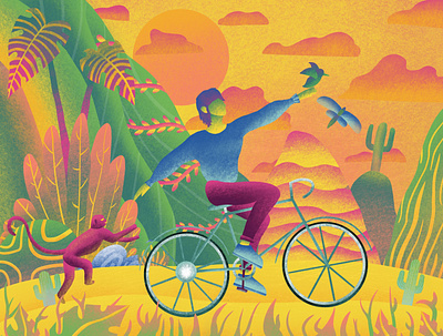 How to ride a bike 🚴‍♀️ design digital art flat illustration illustration illustration art illustrator procreate