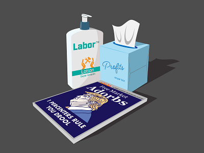 Still Life with Corporatocracy editorial humor illustration magazine mash up meme still life tissues vector vector art